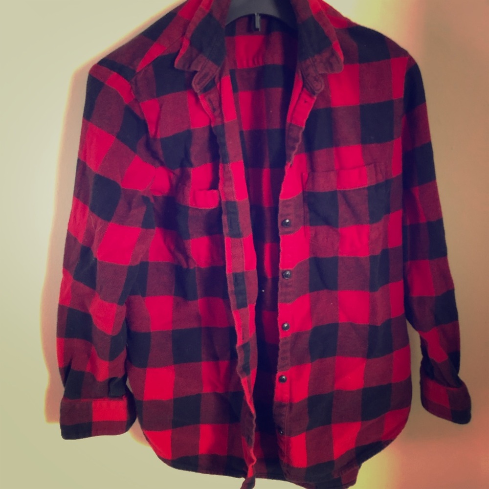 Madewell oversized boyfriend plaid flannel